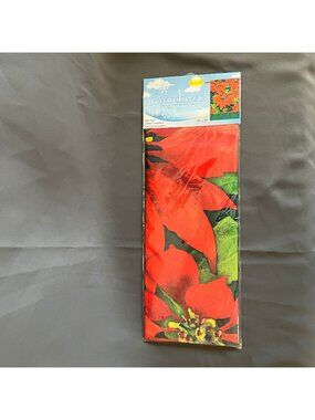 Windswept Poinsettia Decorative Flag 28" x 40" Mildew Resistant Machine Washable